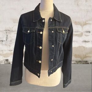 Mo & Co Women's Denim Smurf Jacket Size Large